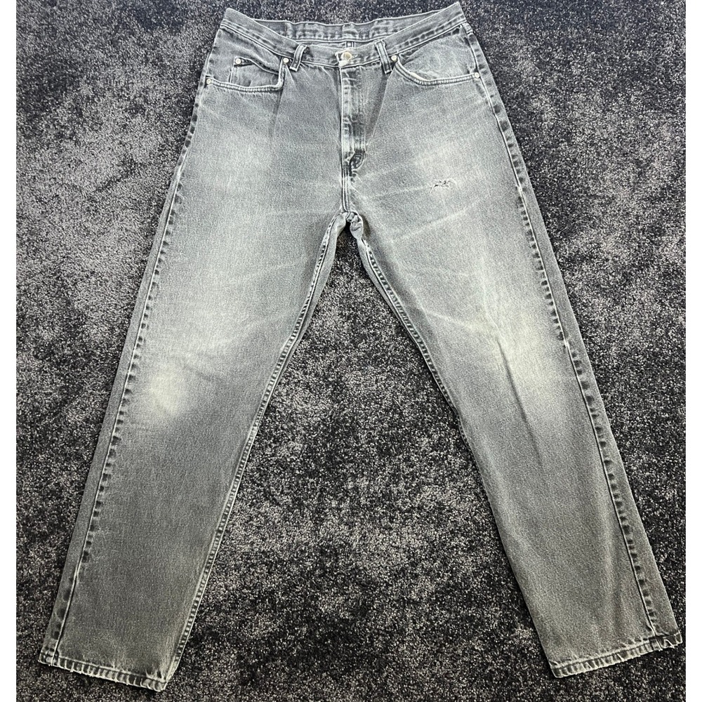 Vintage Wrangler Relaxed Fit Jeans Mens 36x34 Black Denim 976T1CB